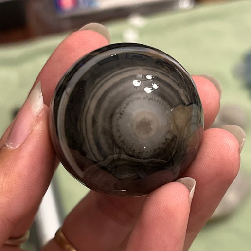 Black Agate Sphere